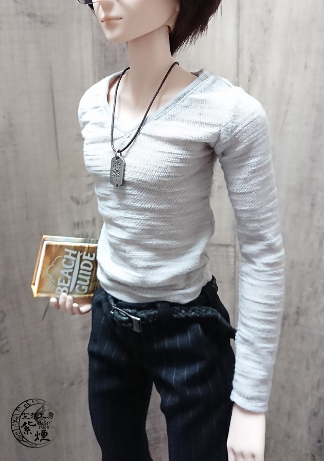 Smart Doll スラブ織Vネックカットソー