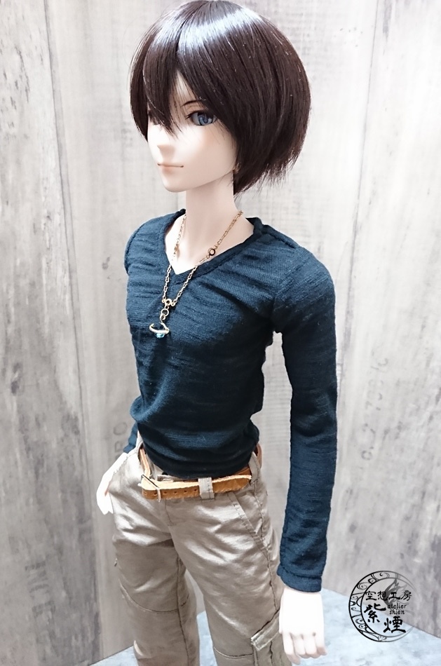 Smart Doll スラブ織Vネックカットソー