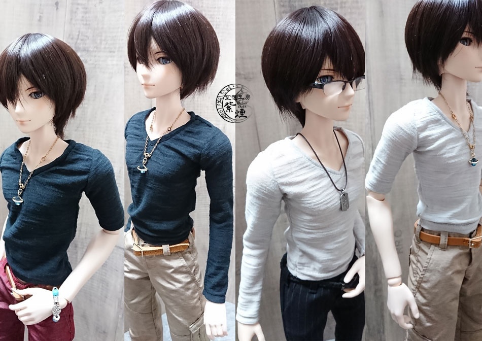 Smart Doll　スラブ織Vネックカットソー