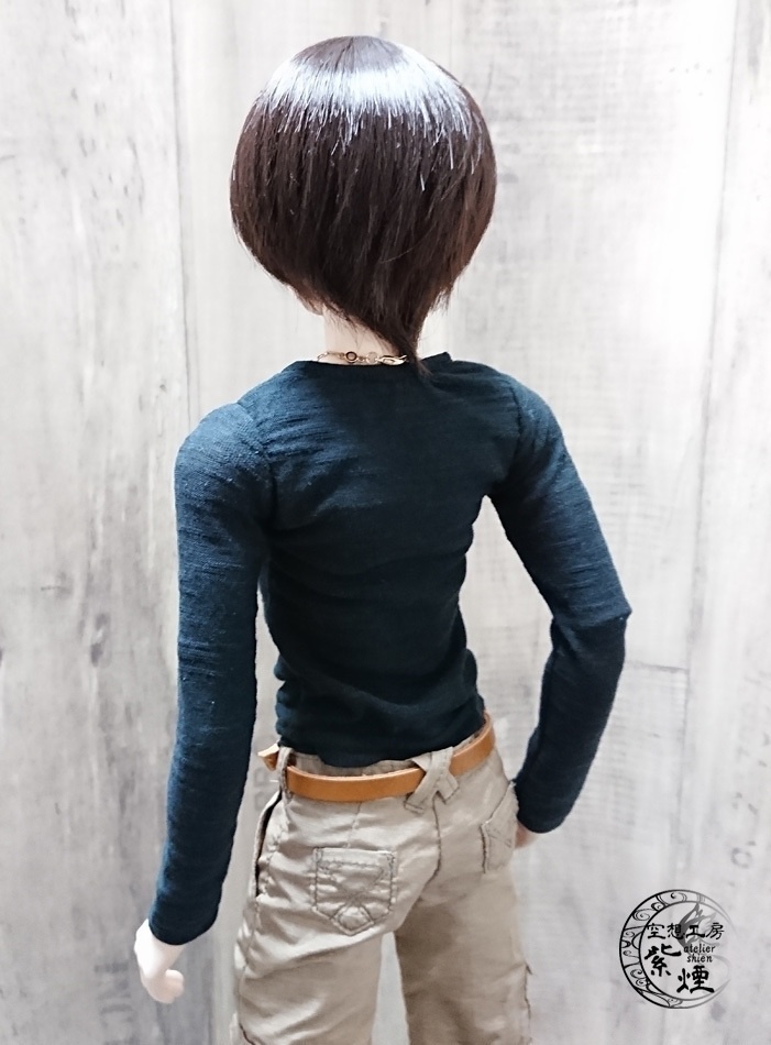 Smart Doll スラブ織Vネックカットソー