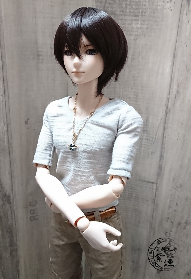 Smart Doll スラブ織Vネックカットソー