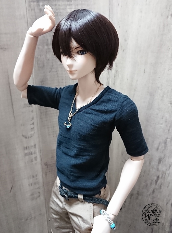 Smart Doll スラブ織Vネックカットソー