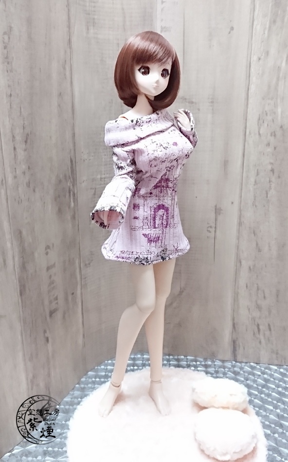 Smart Doll リブニットワンピース フレアシルエット