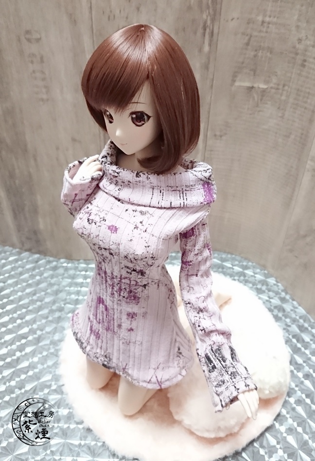 Smart Doll リブニットワンピース フレアシルエット