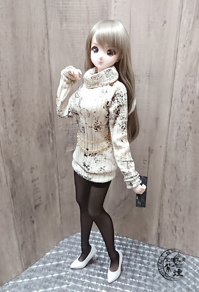 Smart Doll リブニットワンピース コクーンシルエット