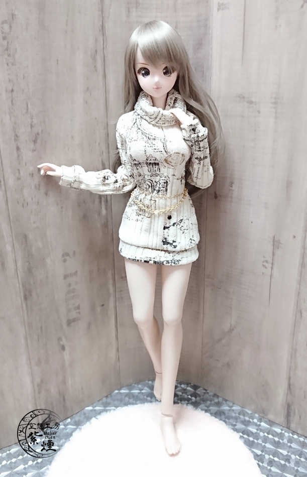 Smart Doll リブニットワンピース コクーンシルエット
