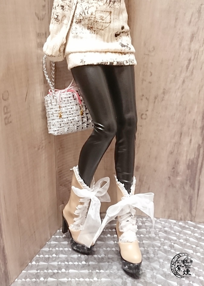 レギンスパンツ フェイクレザーブラック:Smart Doll・DD・DDdy用