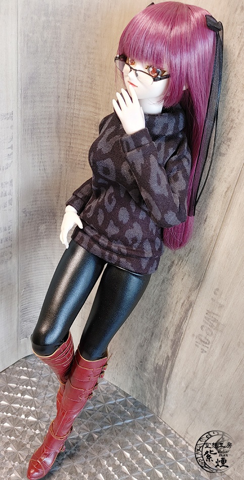 レギンスパンツ フェイクレザーブラック:Smart Doll・DD・DDdy用