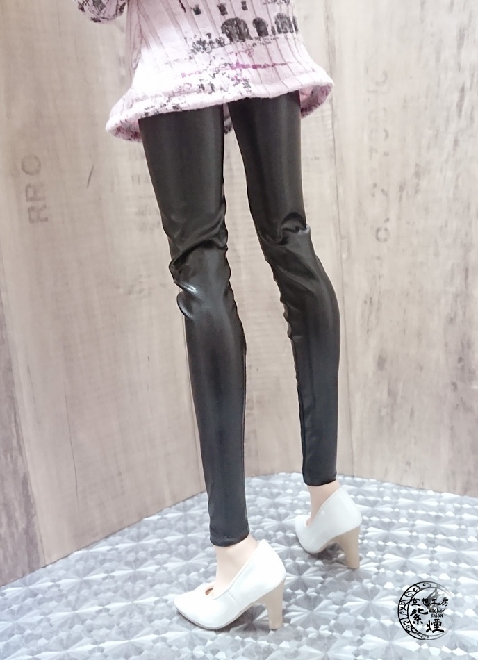 レギンスパンツ フェイクレザーブラック:Smart Doll・DD・DDdy用