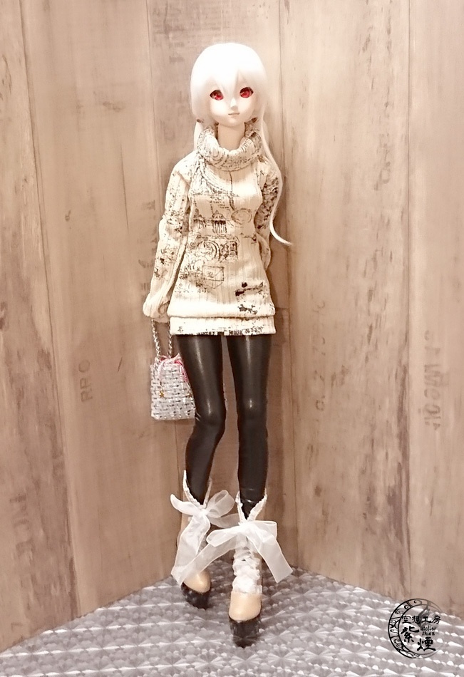 レギンスパンツ フェイクレザーブラック:Smart Doll・DD・DDdy用