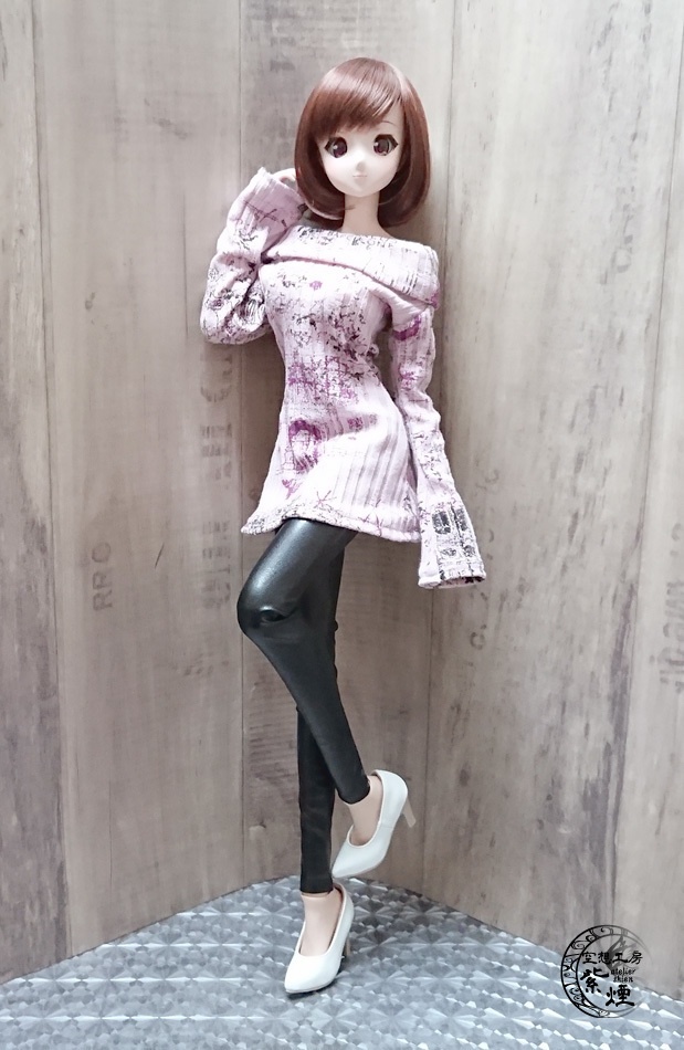レギンスパンツ フェイクレザーブラック:Smart Doll・DD・DDdy用