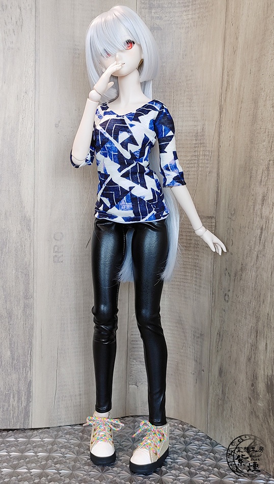 レギンスパンツ フェイクレザーブラック:Smart Doll・DD・DDdy用