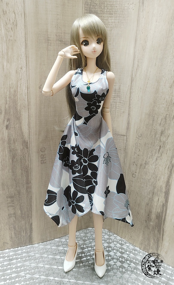 ※終了※ Smart Doll イレギュラーヘムラインワンピース ボタニカルver2 "スモーキーフラワー" (限定)