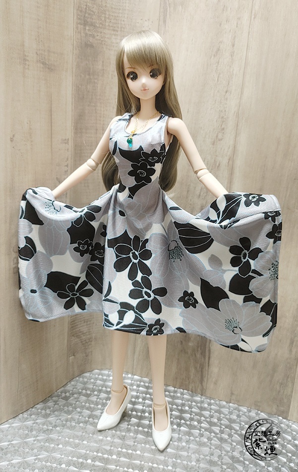 ※終了※ Smart Doll イレギュラーヘムラインワンピース ボタニカルver2 "スモーキーフラワー" (限定)