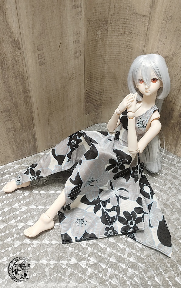 ※終了※ Smart Doll イレギュラーヘムラインワンピース ボタニカルver2 "スモーキーフラワー" (限定)