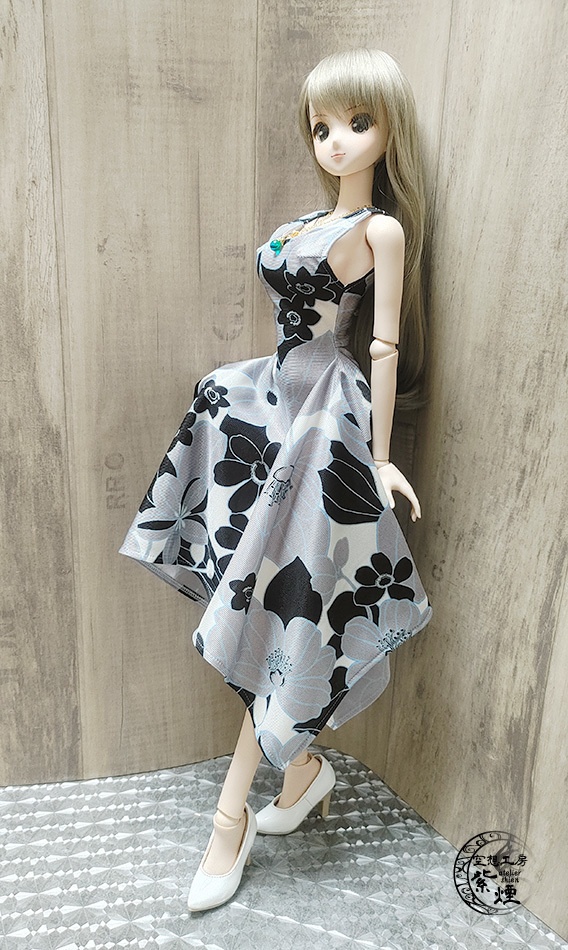 ※終了※ Smart Doll イレギュラーヘムラインワンピース ボタニカルver2 "スモーキーフラワー" (限定)