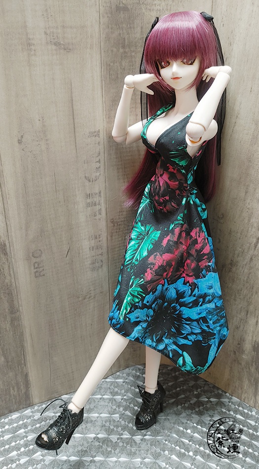 ※終了※ Smart Doll イレギュラーヘムラインワンピース ボタニカルver3 "ミッドナイトフラワー" (限定)