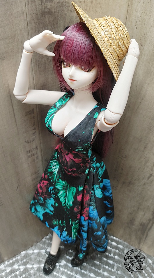 ※終了※ Smart Doll イレギュラーヘムラインワンピース ボタニカルver3 "ミッドナイトフラワー" (限定)