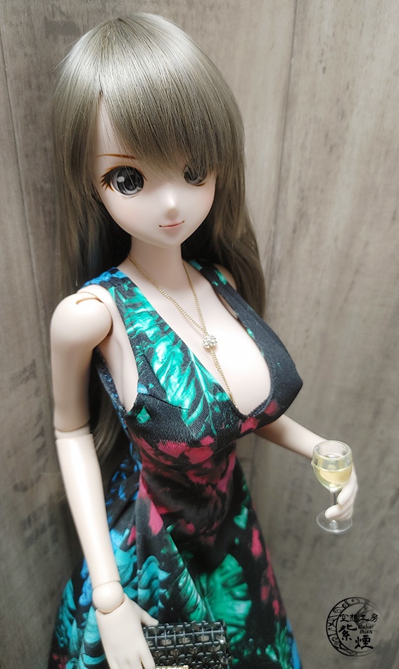 ※終了※ Smart Doll イレギュラーヘムラインワンピース ボタニカルver3 "ミッドナイトフラワー" (限定)