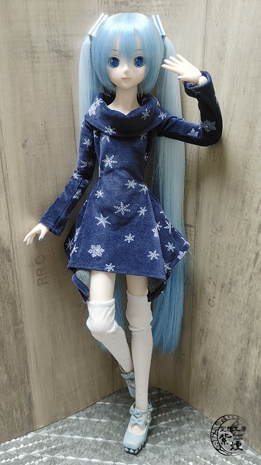 ※終了※ Smart Doll スクエアニットベロアワンピース (限定)