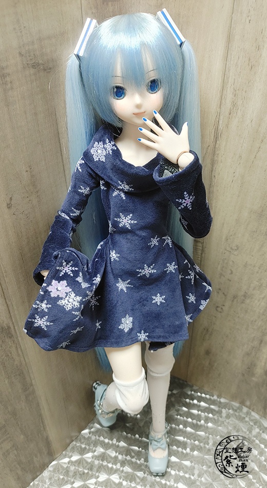 ※終了※ Smart Doll スクエアニットベロアワンピース (限定)