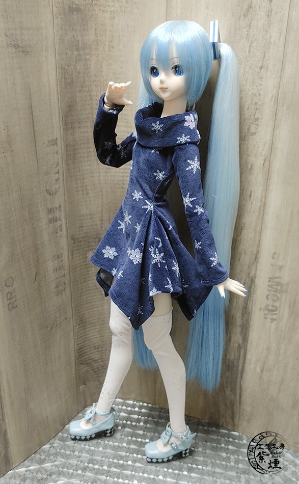 ※終了※ Smart Doll スクエアニットベロアワンピース (限定)