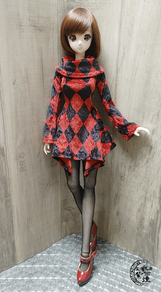 ※終了※ Smart Doll スクエアニットベロアワンピース (限定)