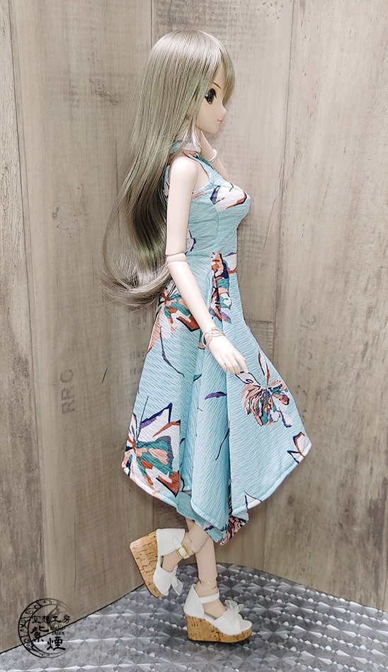 Smart Doll イレギュラーヘムラインワンピース ボタニカルver4 "フローズンフラワー" (数量限定)