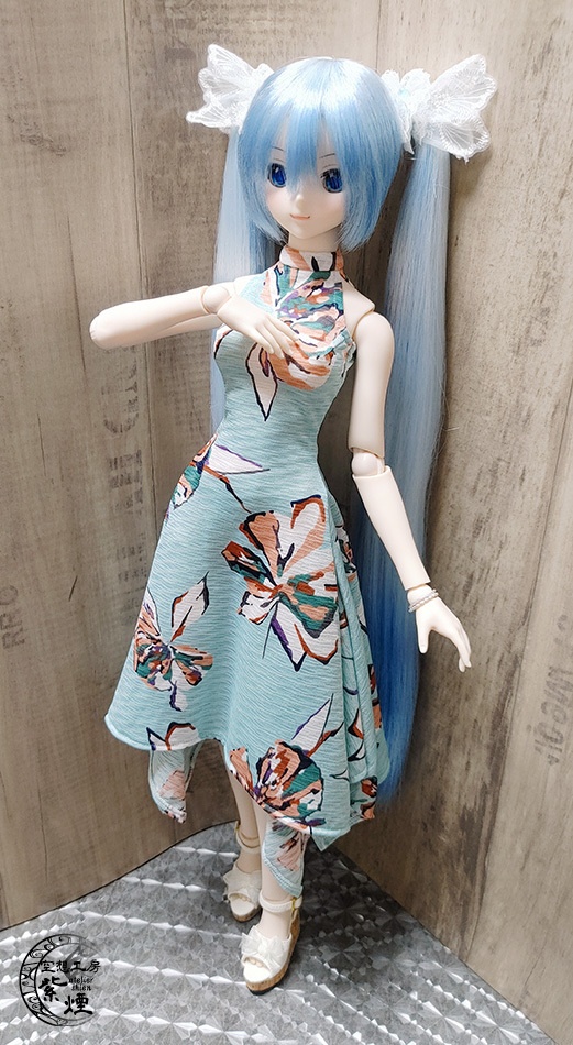 Smart Doll イレギュラーヘムラインワンピース ボタニカルver4 "フローズンフラワー" (数量限定)