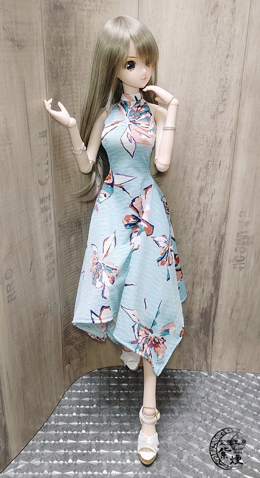 Smart Doll イレギュラーヘムラインワンピース ボタニカルver4 "フローズンフラワー" (数量限定)