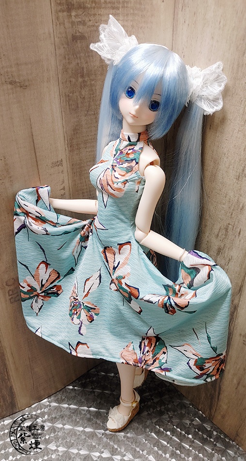 Smart Doll イレギュラーヘムラインワンピース ボタニカルver4 "フローズンフラワー" (数量限定)