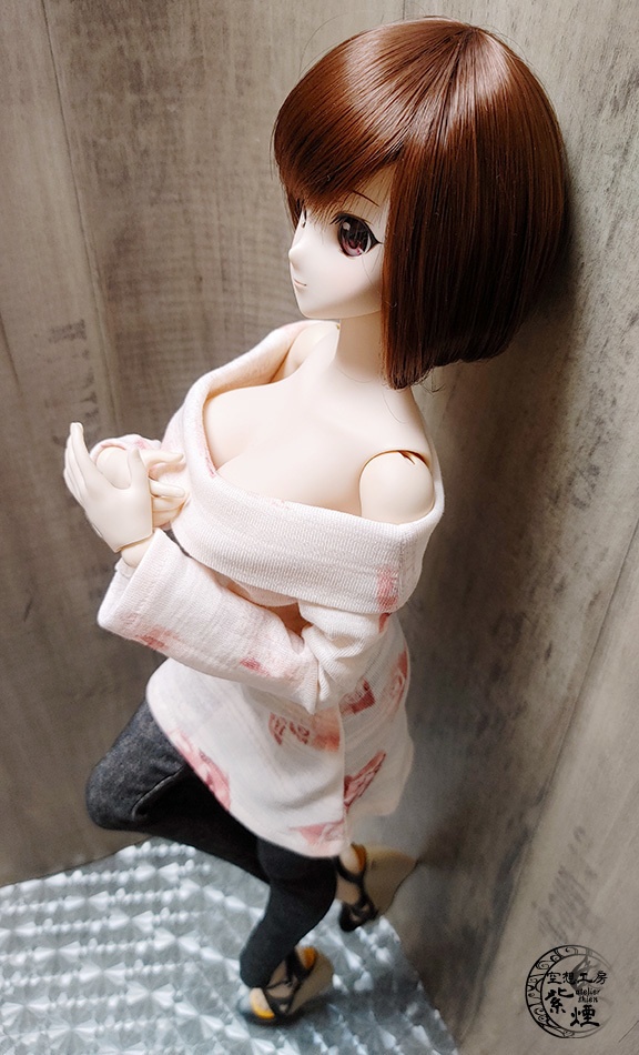 Smart Doll オフショルダーカットソー ピンクローズ