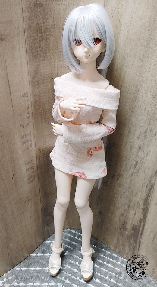 Smart Doll オフショルダーカットソー ピンクローズ
