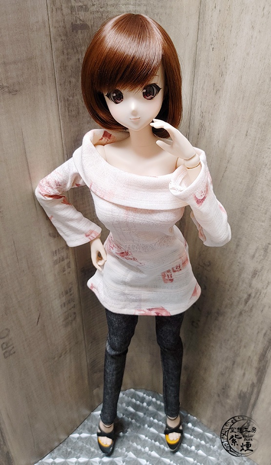 Smart Doll オフショルダーカットソー ピンクローズ