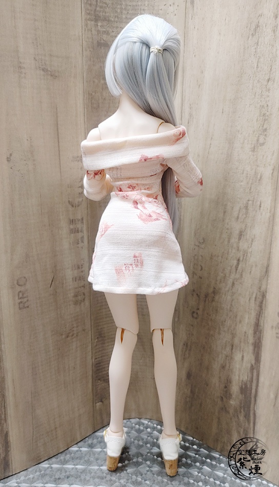 Smart Doll オフショルダーカットソー ピンクローズ