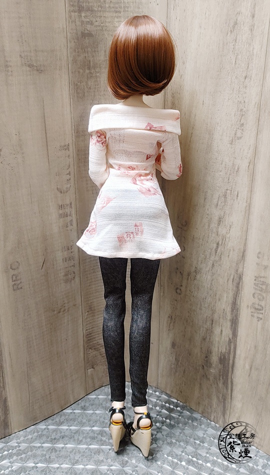 Smart Doll オフショルダーカットソー ピンクローズ