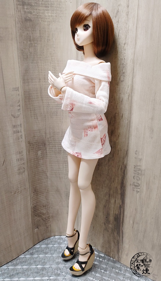 Smart Doll オフショルダーカットソー ピンクローズ