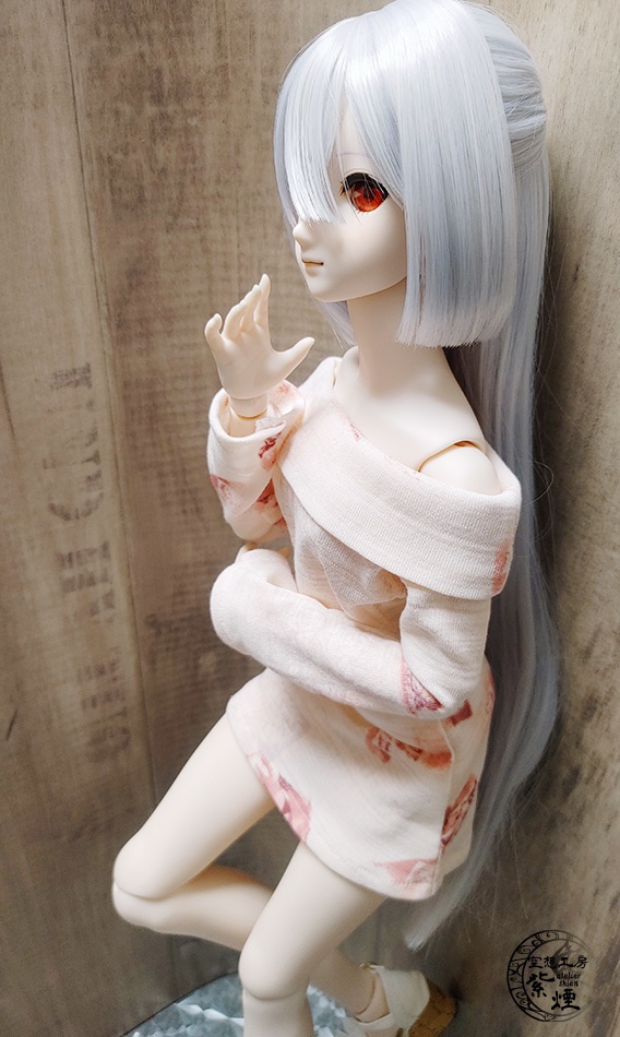 Smart Doll オフショルダーカットソー ピンクローズ