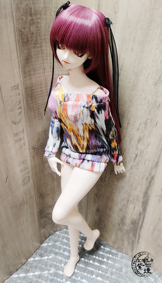 ※終了※ Smart Doll オフショルダーニットワンピース コクーンシルエット マルチカラー (限定)