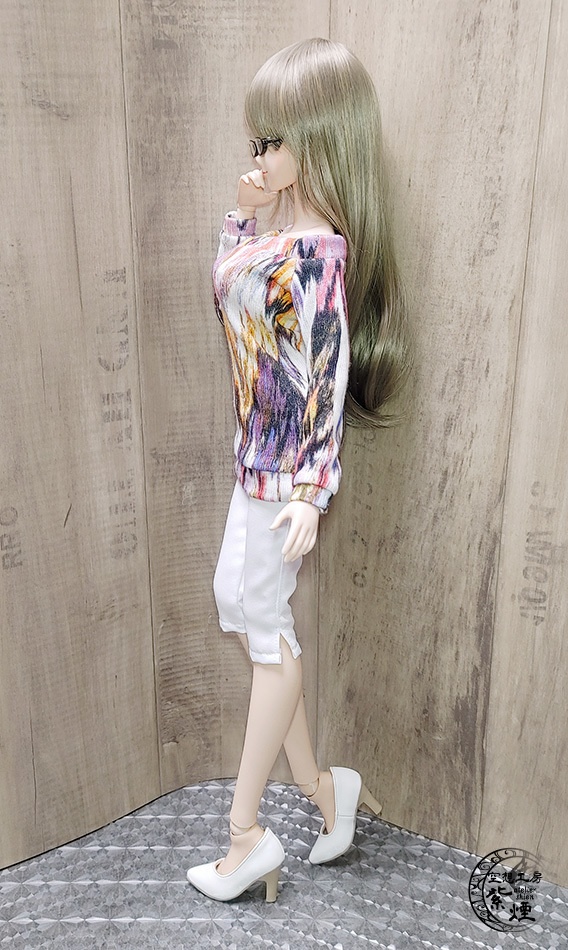 ※終了※ Smart Doll オフショルダーニットワンピース コクーンシルエット マルチカラー (限定)