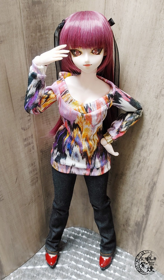 ※終了※ Smart Doll オフショルダーニットワンピース コクーンシルエット マルチカラー (限定)