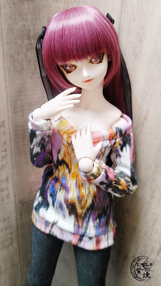 ※終了※ Smart Doll オフショルダーニットワンピース コクーンシルエット マルチカラー (限定)