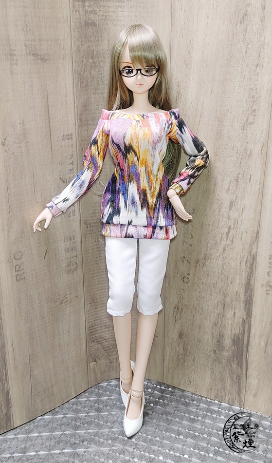 ※終了※ Smart Doll オフショルダーニットワンピース コクーンシルエット マルチカラー (限定)