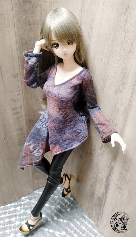 Smart Doll アシンメトリーカットソー 英字柄