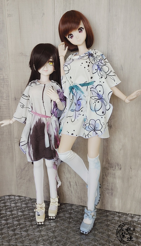 Smart Doll バタフライスリーブワンピース 暖色系 (数量限定)