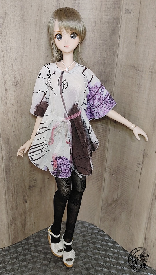 Smart Doll バタフライスリーブワンピース 暖色系 (数量限定)