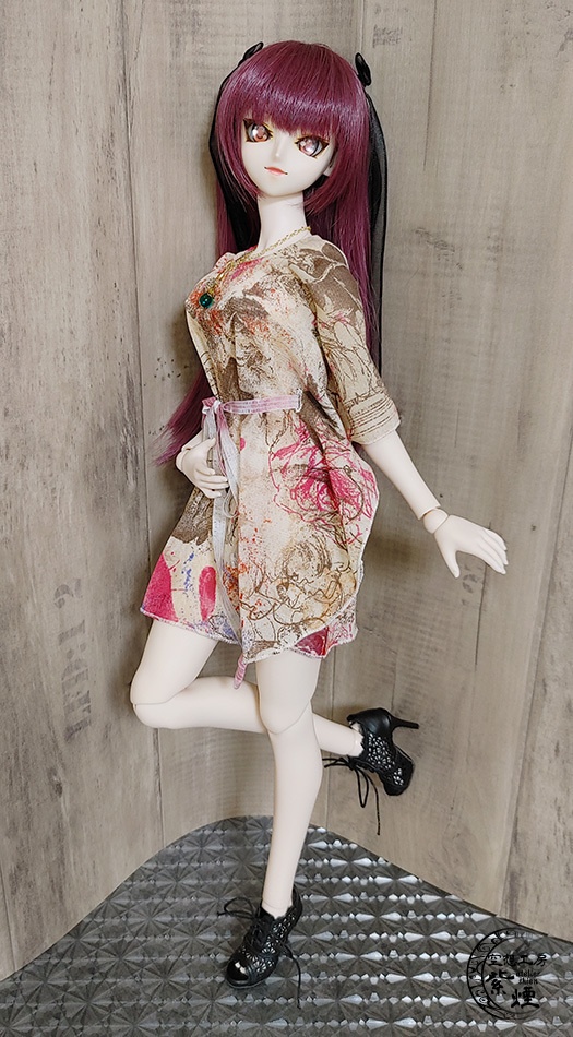 Smart Doll バタフライスリーブワンピース 暖色系 (数量限定)