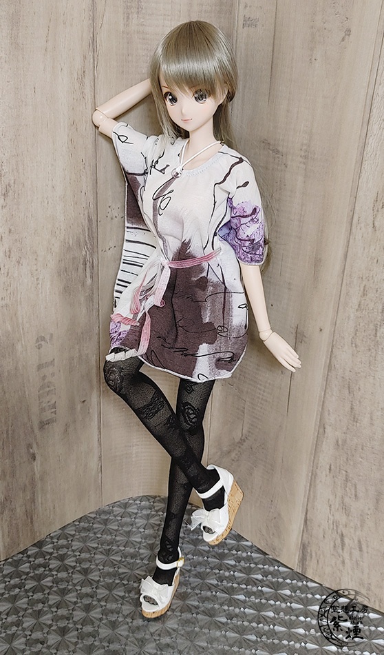 Smart Doll バタフライスリーブワンピース 暖色系 (数量限定)