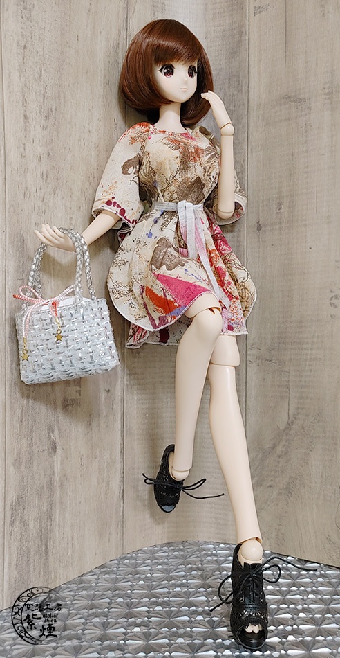 Smart Doll バタフライスリーブワンピース 暖色系 (数量限定)