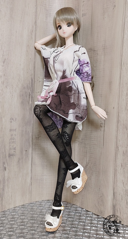 Smart Doll バタフライスリーブワンピース 暖色系 (数量限定)